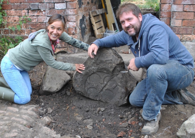 Ancient carved stones find at Codnor Castle