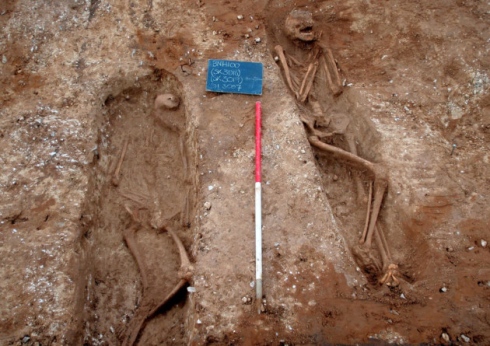 ‘Roman’ skeletons unearthed among treasure haul during digs in west Suffolk