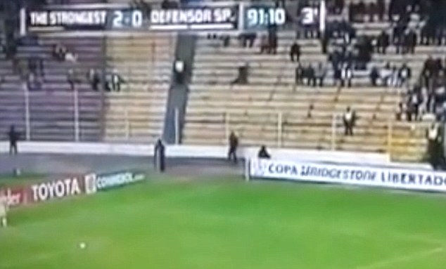 Football spectators spooked by ‘ghost’ which appears to run through fans during match in Bolivia