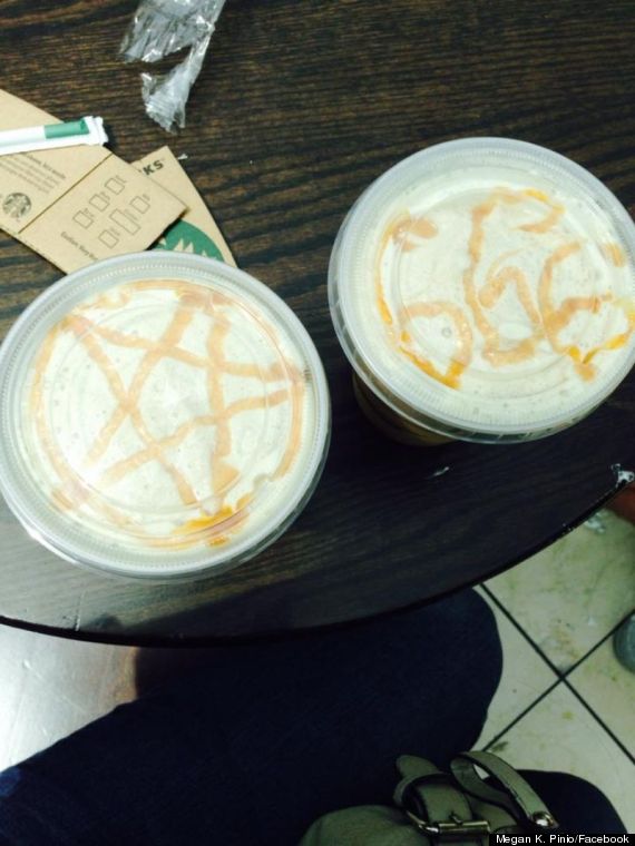 Starbucks Coffees Served With Pentagram & 666 Symbols.