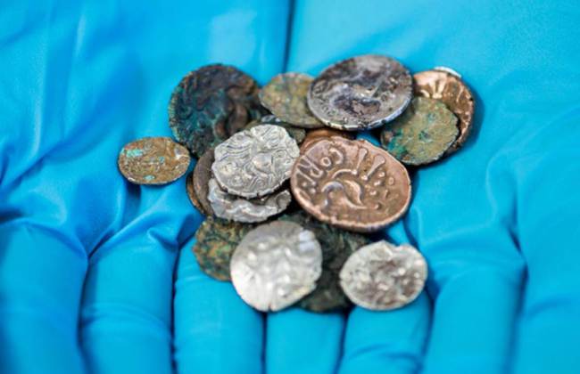 Roman coin hoard discovered in a cave in Peak District