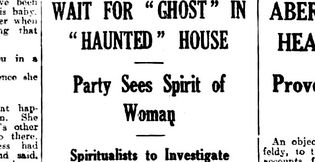 Preston Ghost Hunt in 1934 on New Hall Lane, ghost hunting vigil