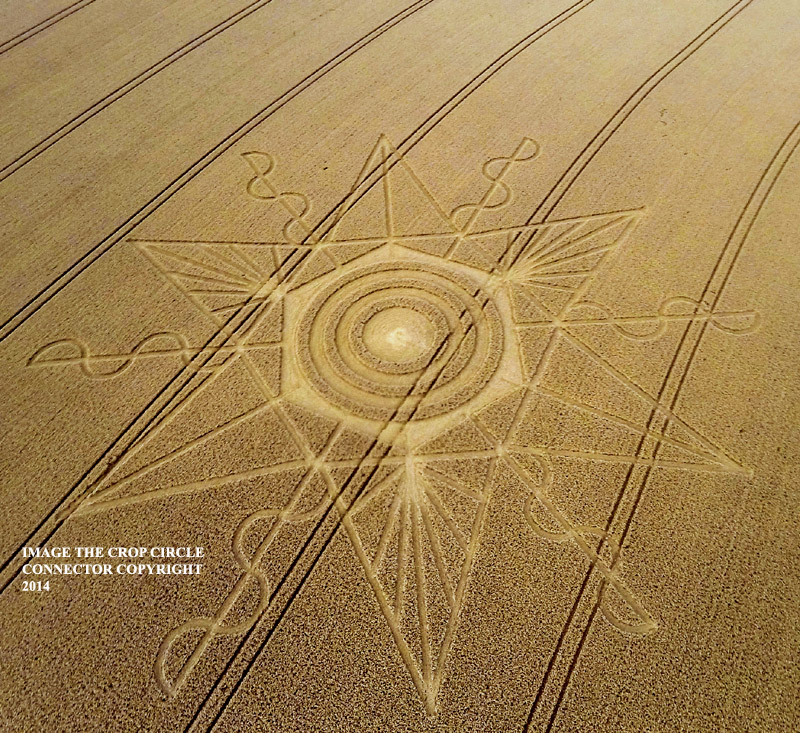Crop Circle at Gussage St Andrews, Nr Sixpenny Handley, Dorset, United Kingdom. Reported 13th August  2014