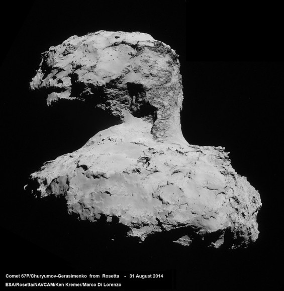 Rosetta Captures Breathtaking Comet Views Advancing Landing Site Selection
