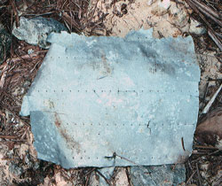 Aluminum Debris Identified as Amelia Earhart Artifact