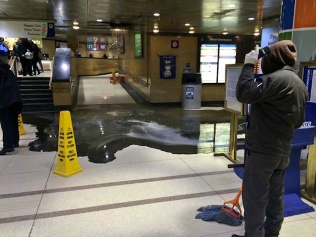Train Station Invaded By Substance That Probably Came From Aliens