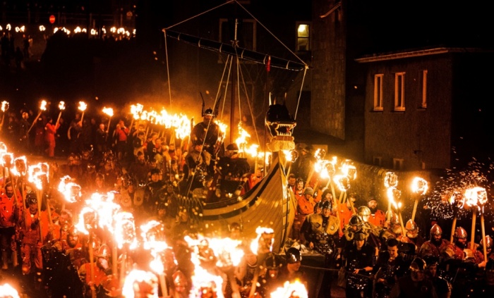 Up Helly Aa, longship burning festival – in pictures