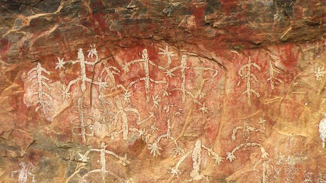 Rock paintings at risk of fading away