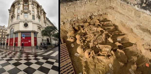 More than 200 skeletons found under Paris supermarket in several mass graves
