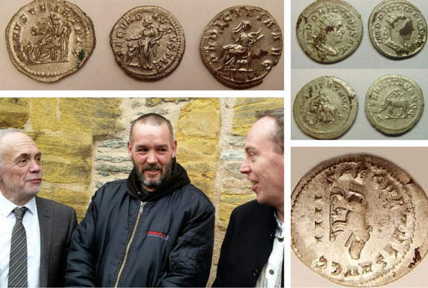 Digger driver unearths 3,300 Roman coins reversing bulldozer at Yeovil Rec