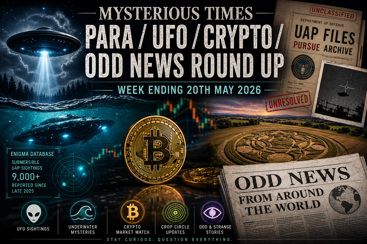 Mysterious Times Weekly Roundup W/E 20/05/26