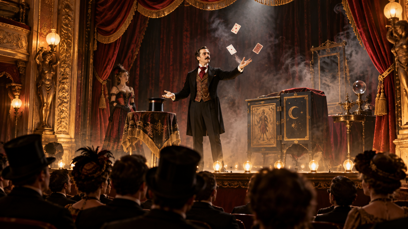 Magician on stage